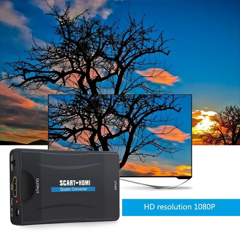 Scart to MI Converter Adapter, Scart Adapter Support M 1080P/ 720P Switch VideG3