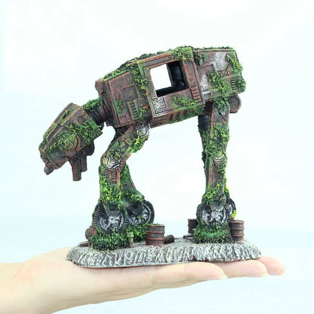 Aquarium Creative Fish Tank Landscape Gear Car Man Robot Dog  Theme
