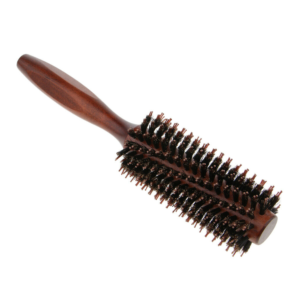 2pcs Light Round Hair Brush Boar Bristle Nylon Anti Hair Loss Salon Home Styling