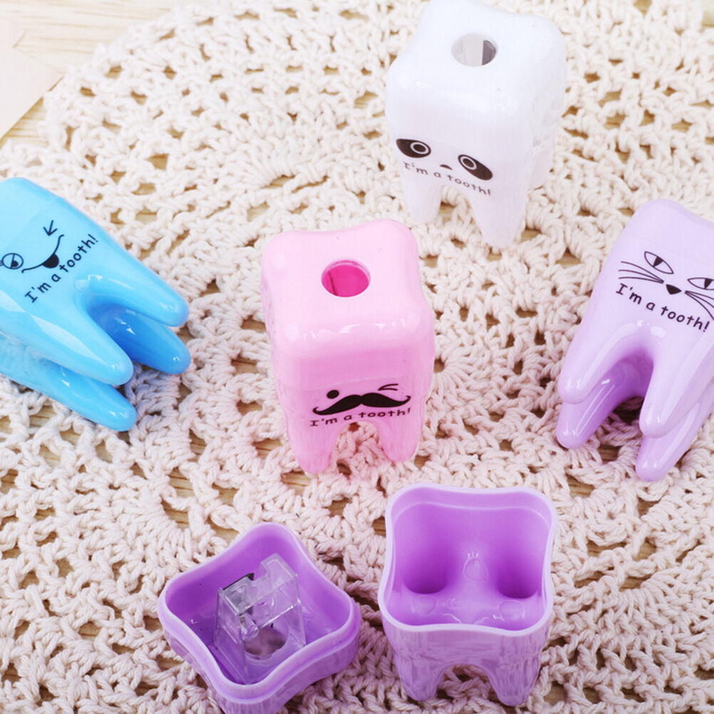Super Cute Tooth Pattern Pencil Sharpener School Kid's Office Supplie.l8