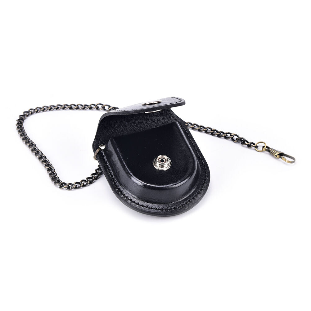 1X PU leather pocket watch holder storage case coin purse pouch bag with c.l8