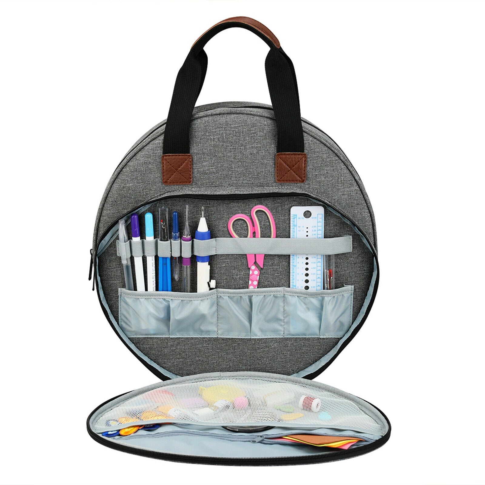Empty Crochet Hooks Bag Zip Storage Organizer Bag for Crochet Knitting Tools