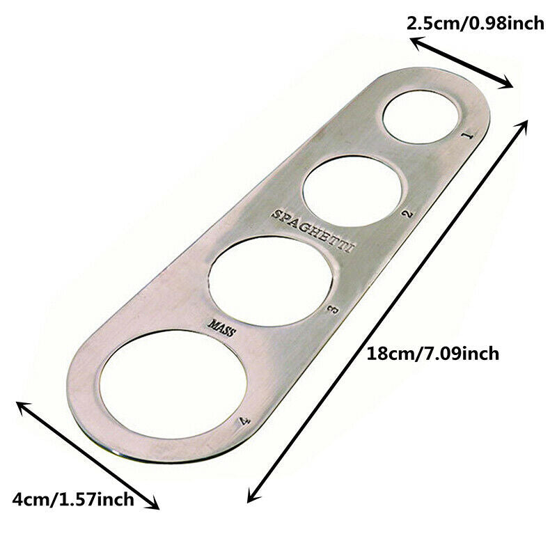Easy Clear Pasta Ruler 4 Serving Portion Stainless Steel Spaghetti Measur.l8