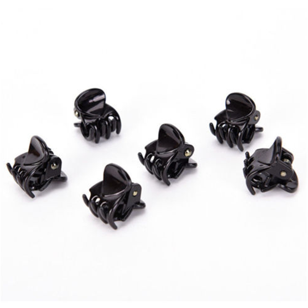 12PCS Lot Black Plastic Mini Hairpin 6 Claws Hair Clip Clamp for Ladies New