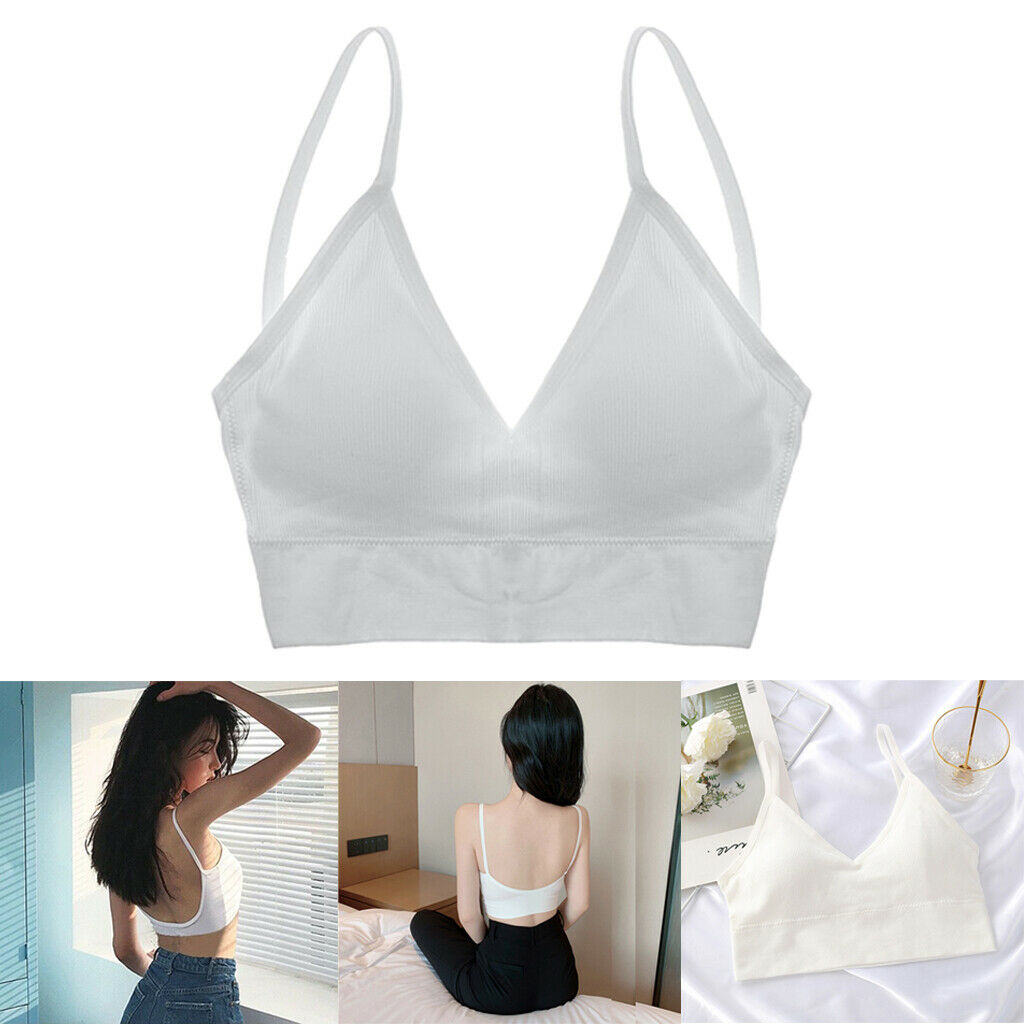3x Women's Removable Padded Bralette Comfort Bra Tank Top Vest Yoga Bra