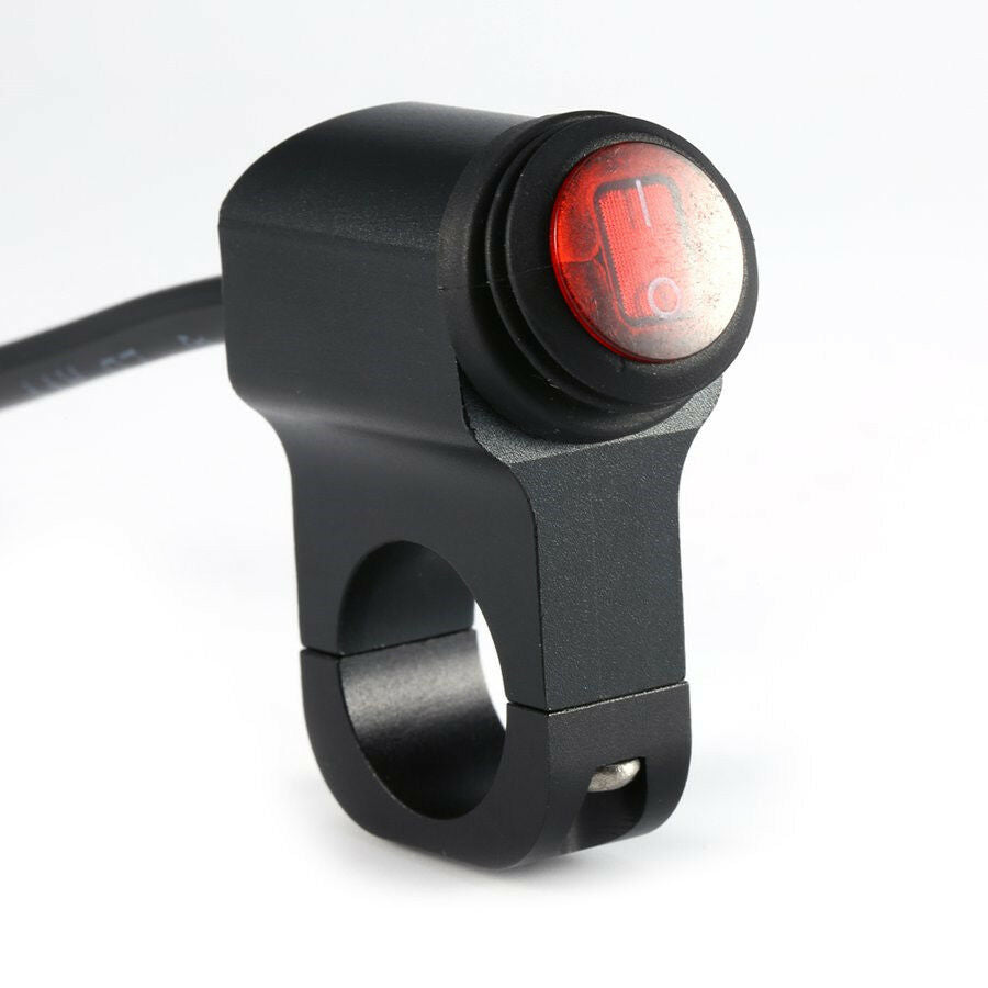 12V 16A Universal Motorcycle 7/8" 22mm Handlebar Headlight Switch Control w/ LED