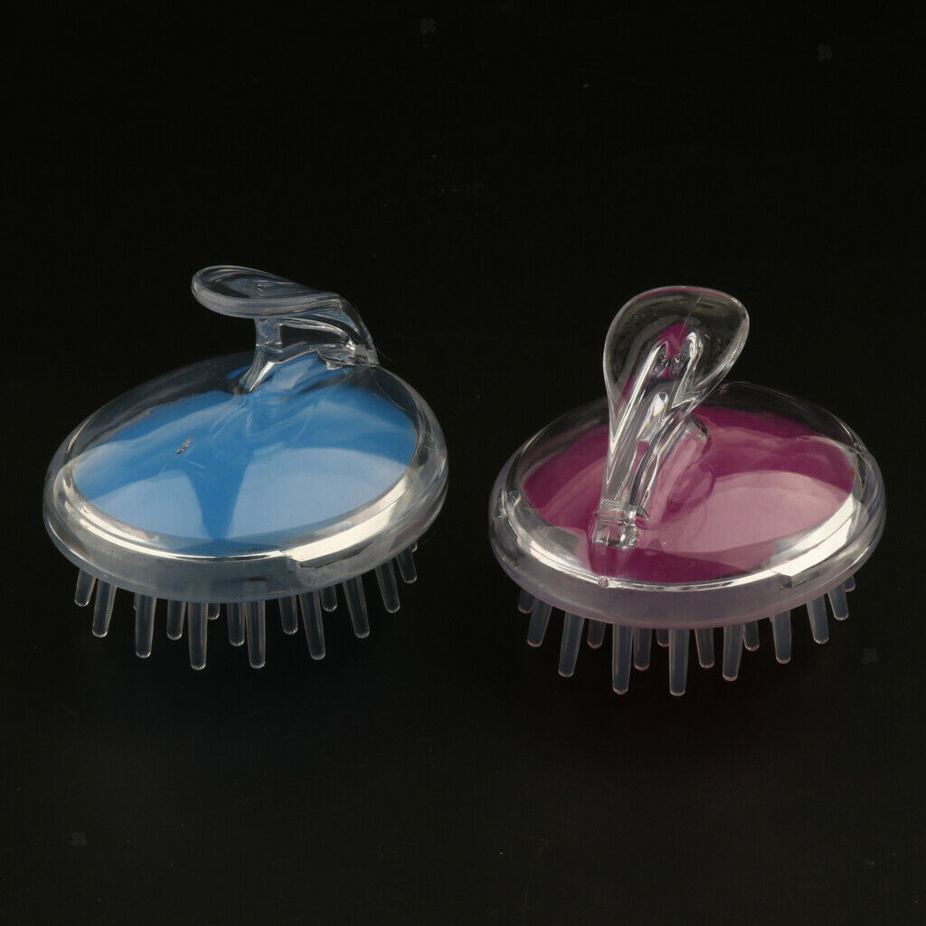 2X Multifunctional Silicone Scalp Massage Brush Baby Kids Hair Shampoo Brush