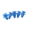 10 Pcs Cord Stopper Latch Panel Nylon Blue Auto