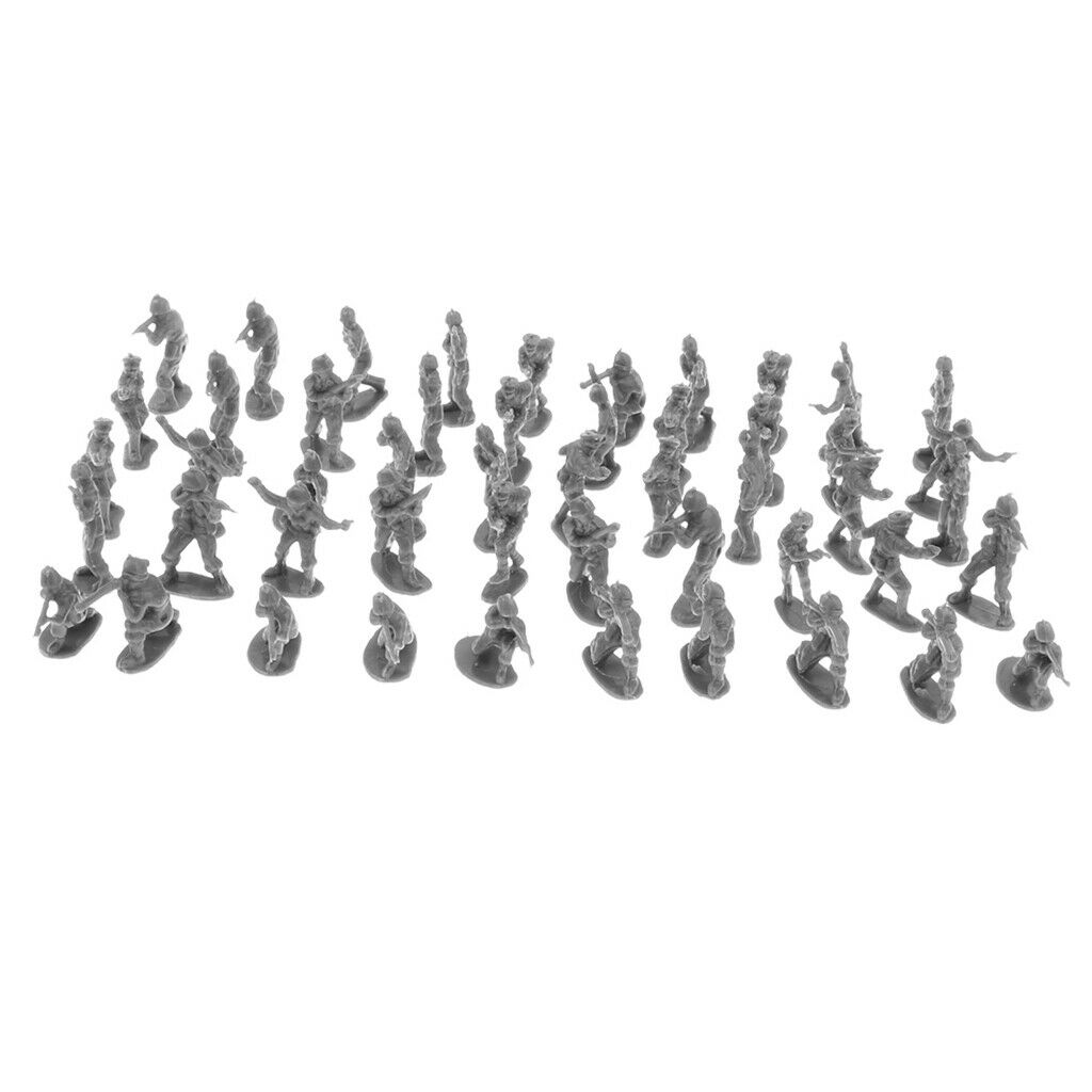 300 lot Black 2cm Soldier Army Men Figures Sand Scene Accessories Toys Sets