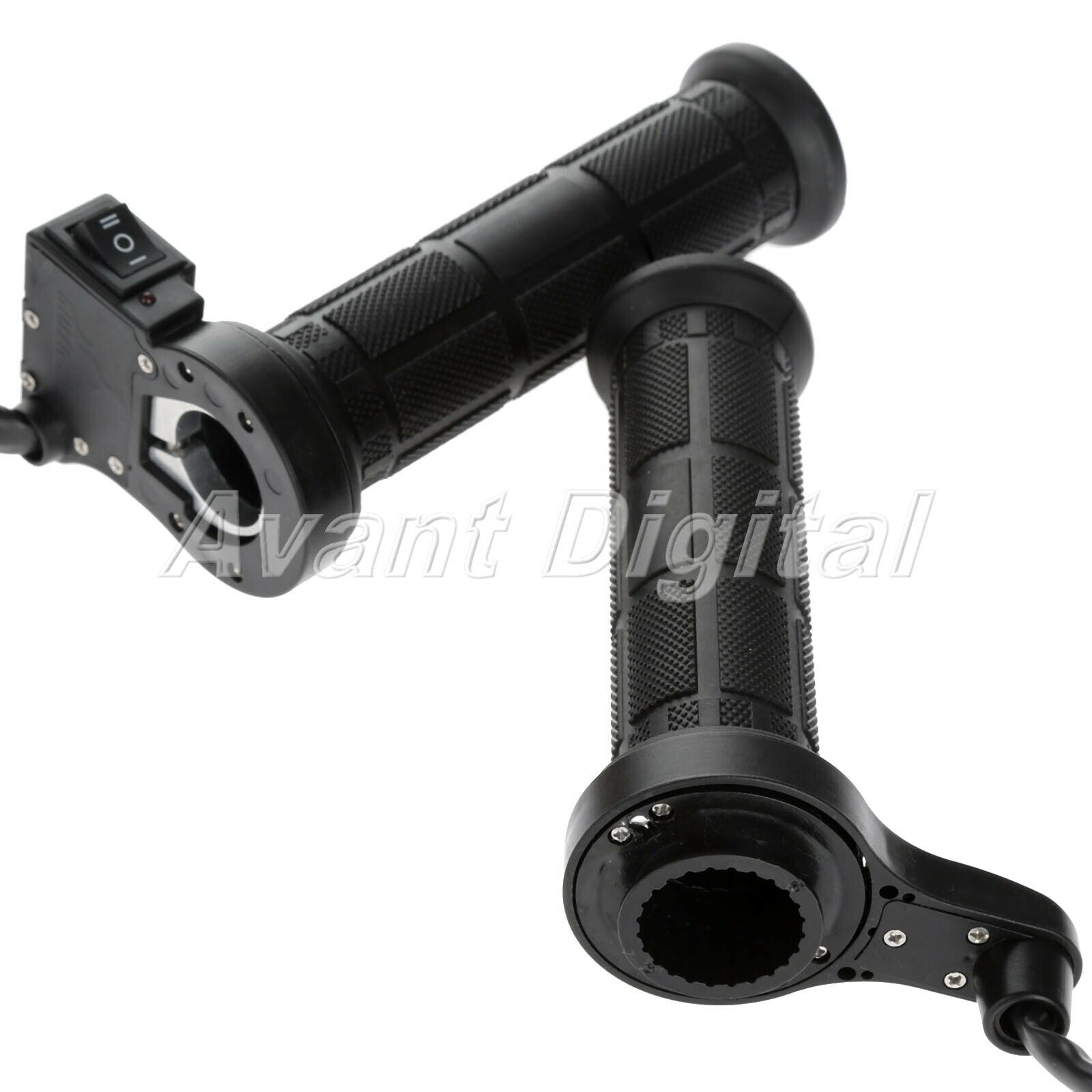 Black Motorcycle Handlebar Heating Electric Motorbike Hand Hot Grips w/ Plugs