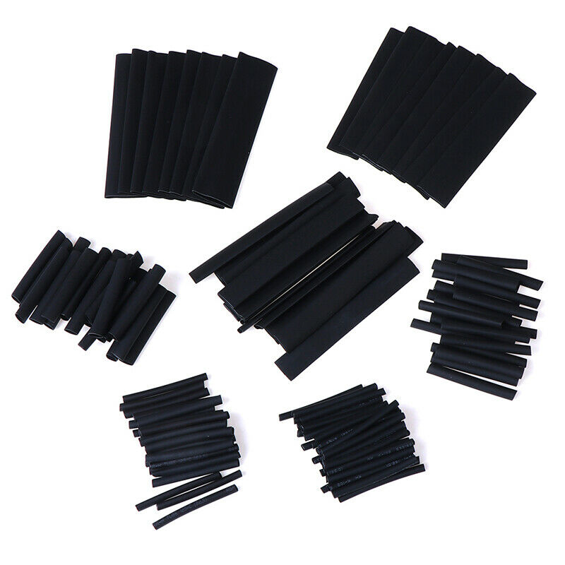 127pcs 7 Sizes 2:1 Electronic Heat Shrink Tubing Tube Sleeve Wrap Wire BlaC WF
