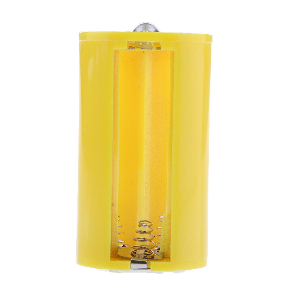 Yellow 3 AA to D Type Batteries Converter - Parallel Adapters Holder Case .