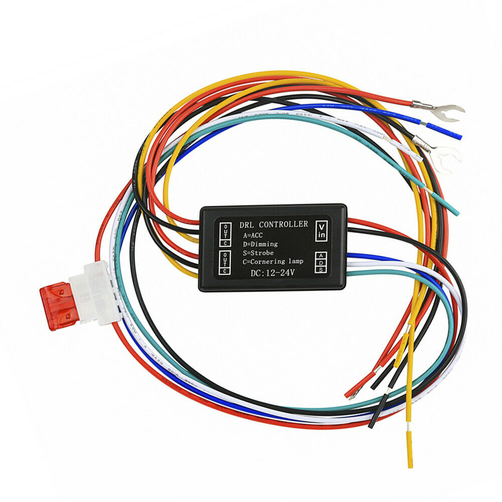 12V-24V Car LED Daytime Running Light Controller w/ Time Delay Dimming Strobe