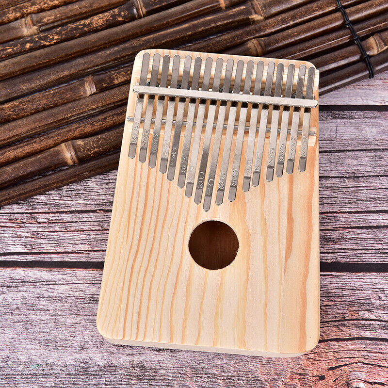 17 Keys Kalimba African Solid Pine Wood Thumb Piano Finger Percussion DIY  KBDA