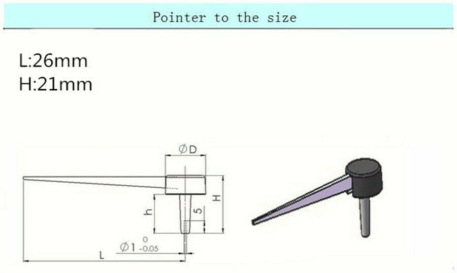 20pcs 26MM Length Gauge Needles Pointers For Car Motorcycle Speedometer Plastic