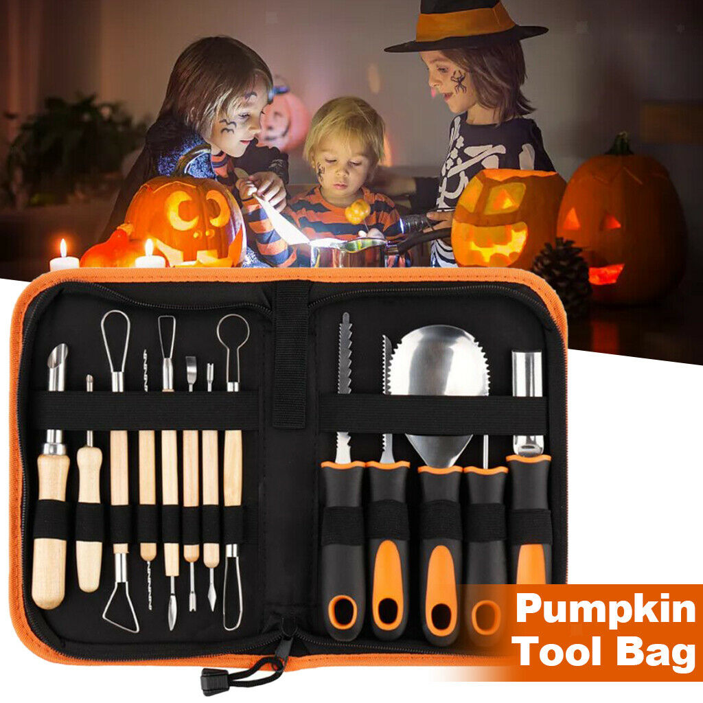 Precision Pumpkin Carving Craft Tool Set Engraving Knives 13PCS Storage Bag