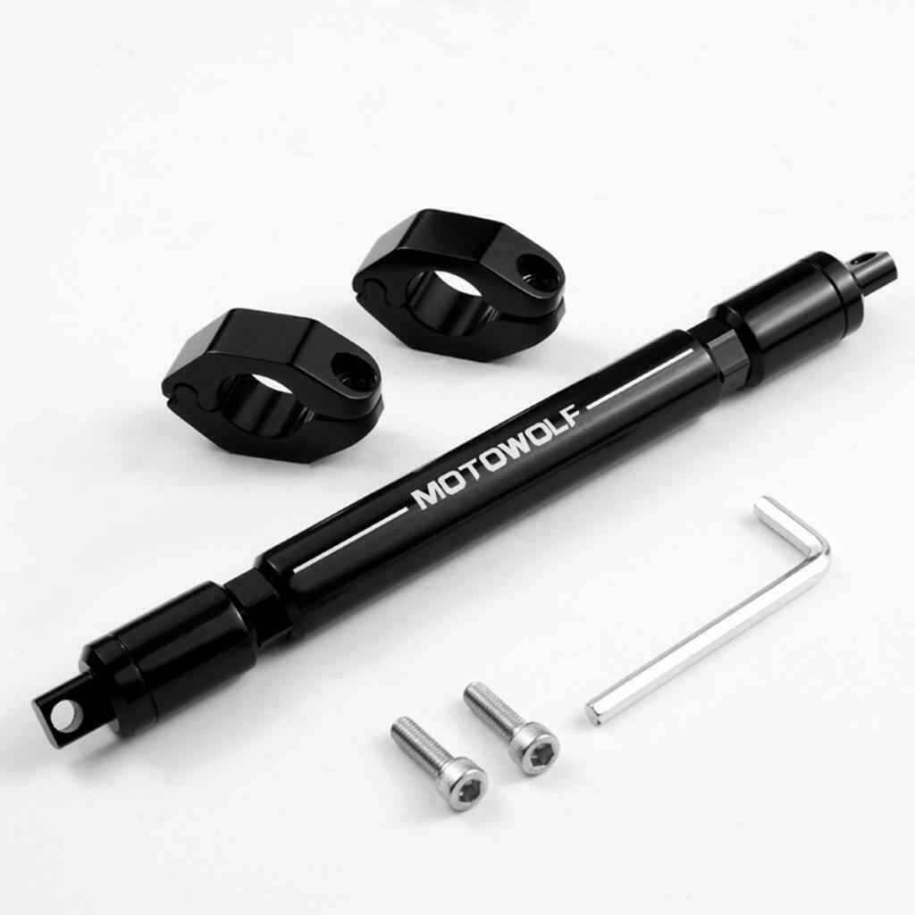 22mm Motorcycle Adjustable Handlebar Cross Bar Steering Lever Bar Black