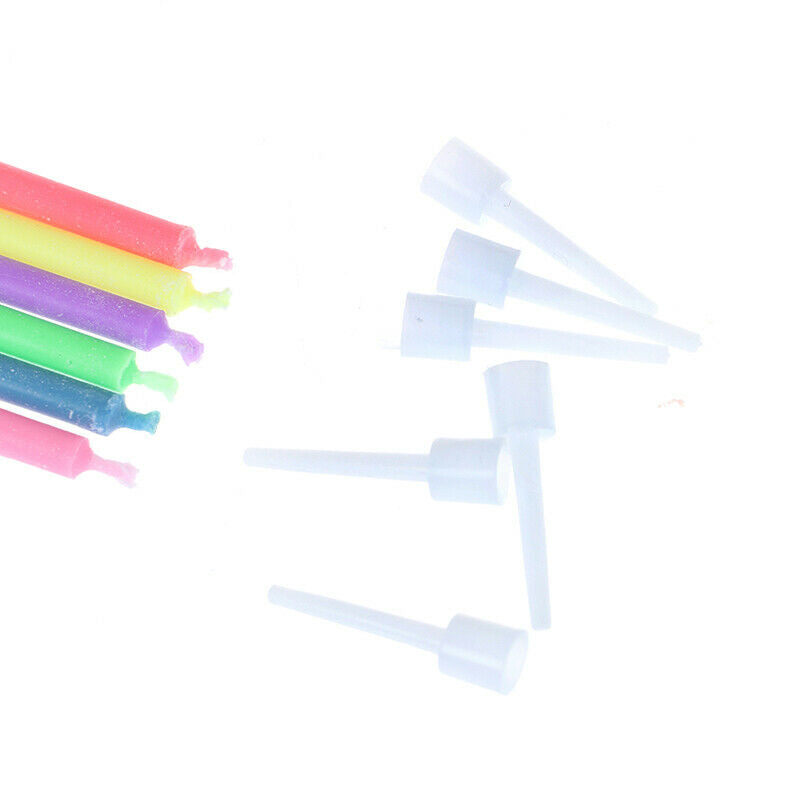 6Pcs/set Birthday Party Supplies Cake Candles Colorful Flame Multicolor C.l8