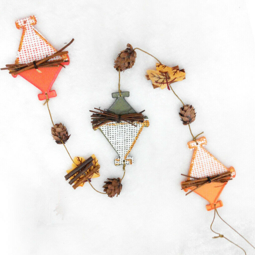 Christmas Pine Cones Leaf Wood Tartan Xmas Tree Party Hanging Ornament Decor
