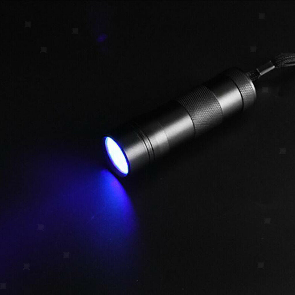 Aluminum UV Ultra Violet LED Flashlight Flash Light Torch Bright Purple Lamp