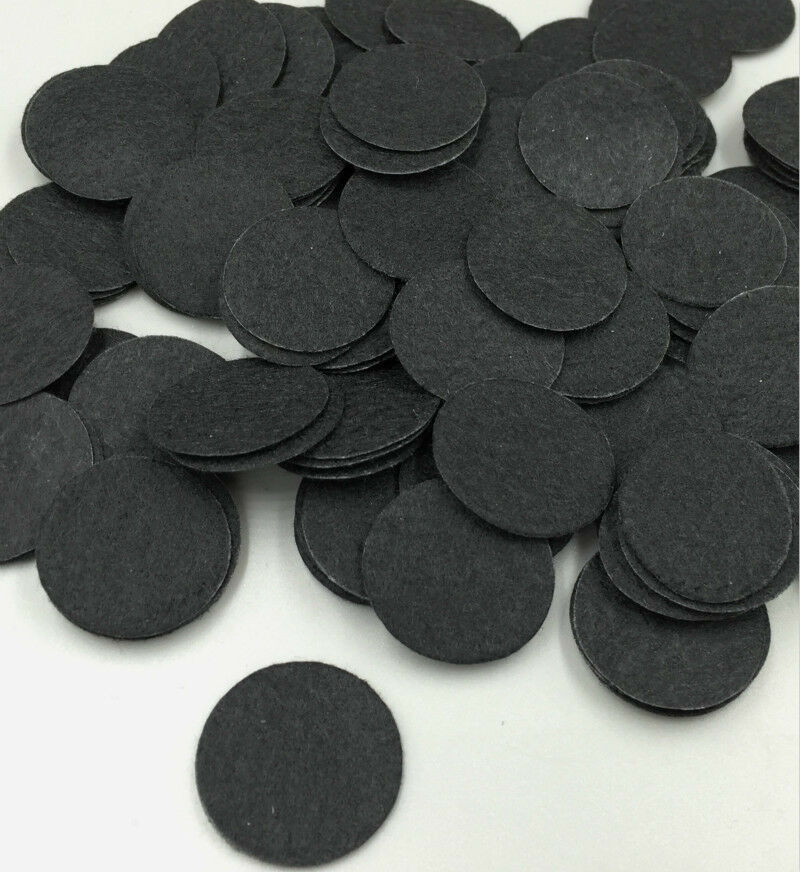 100pcs Black Die Cut Felt Circle Appliques Cardmaking decoration 30mm