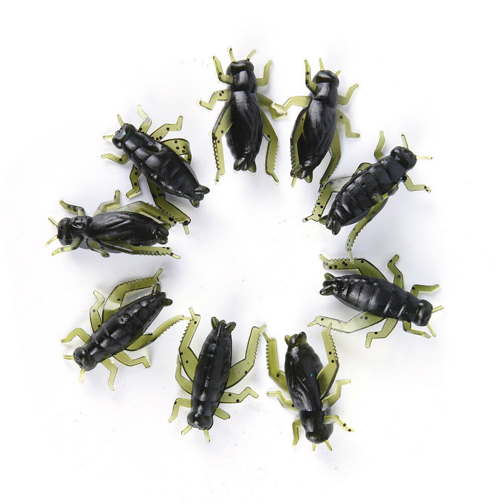 20X Soft Fishing Lures Pesca Lightweight Cricket Insect Lure Simulation Baits Wn