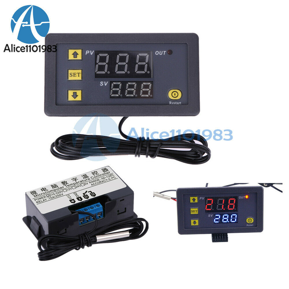 AC 110-220V 10A W3230 LCD Thermostat Temperature Controller Meter Regulator 0.1℃