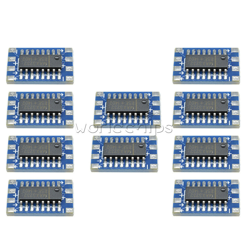 10PCS MAX3232 MAX3232CSE Serial Port Mini RS232 to TTL Converter Adaptor Module
