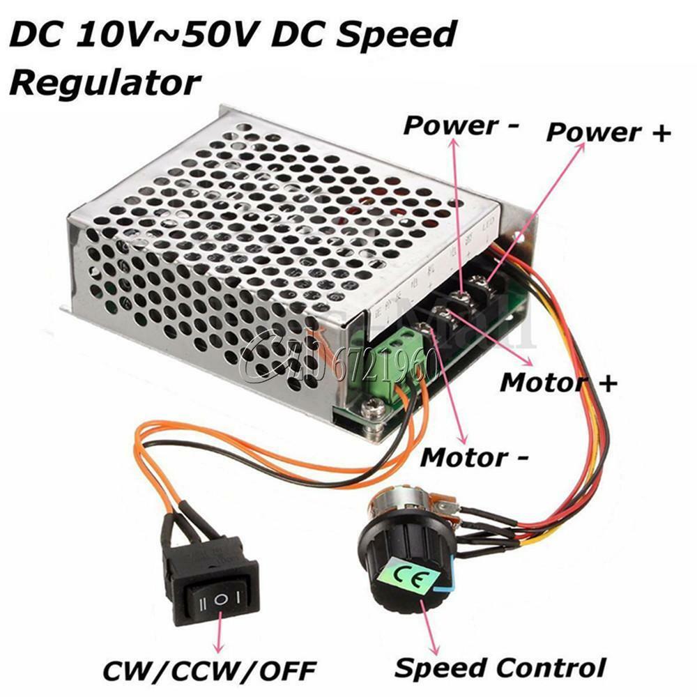 40A 10-50V PWM DC Motor Speed Control Controller CW CCW Reversible Pulse Driver