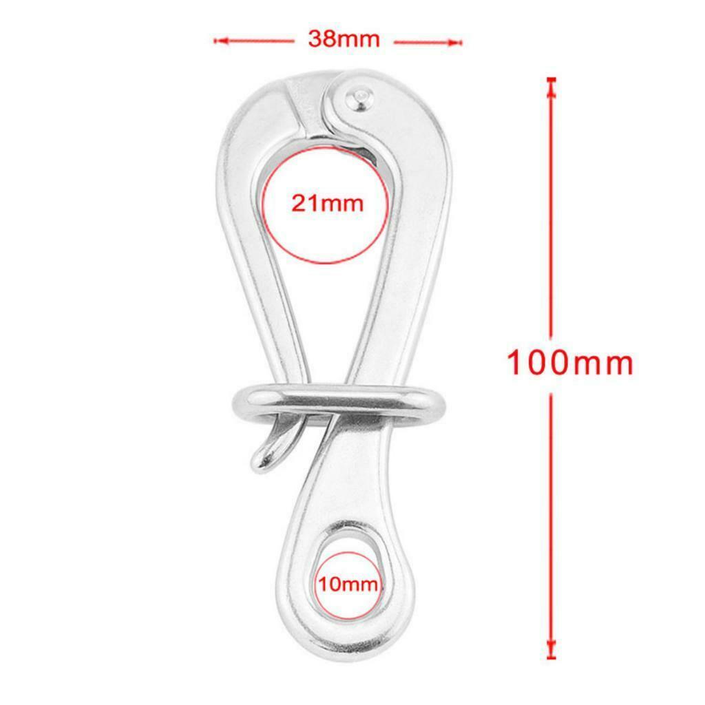 Durable BRAND NEW 100mm STAINLESS STEEL PELICAN HOOK with Quick Release Boat