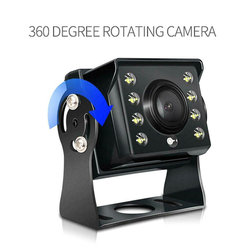 Truck Bus Trailer RV Blind Spot Rear View Car Reverse AV Camera LED Night Vi Ad