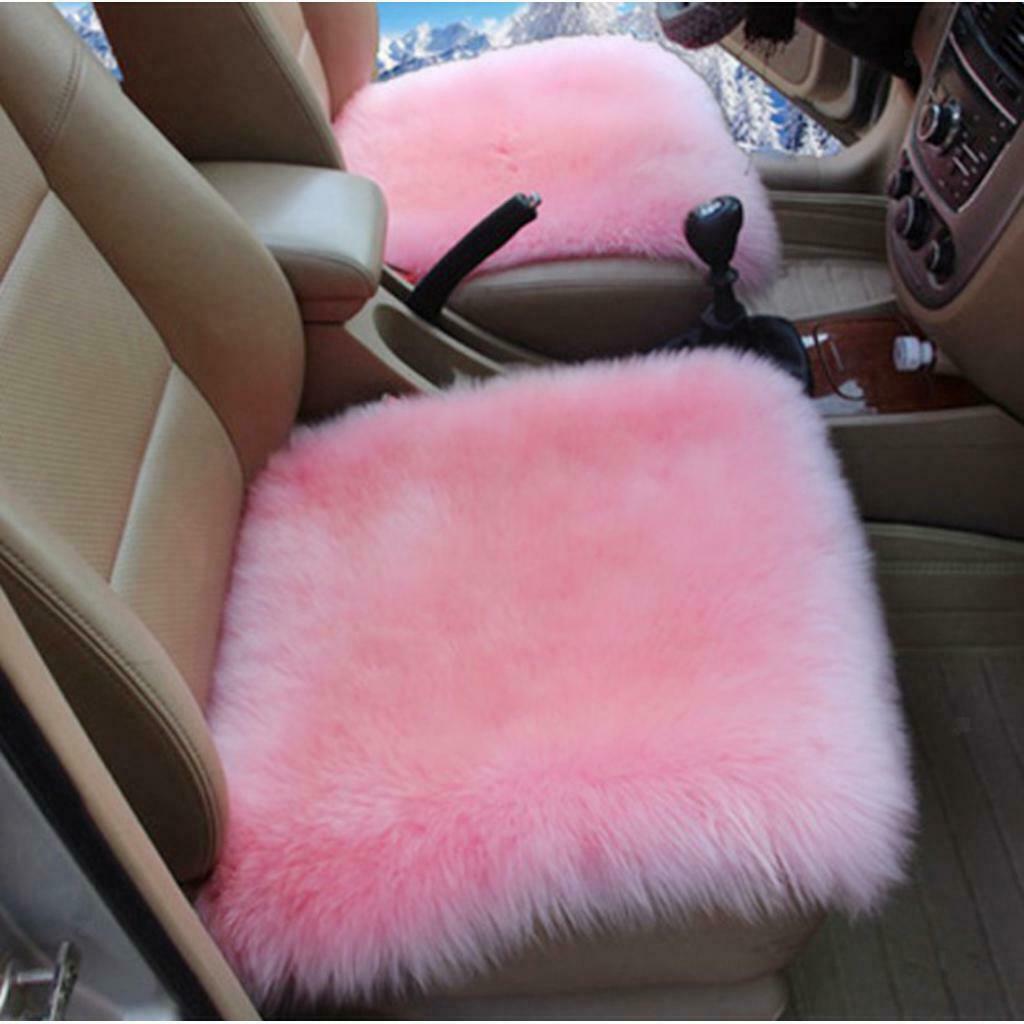 45x45cm Fluffy Shag Area Rug Seat Cushion Floor Mat Bedroom Dining Carpet Pink