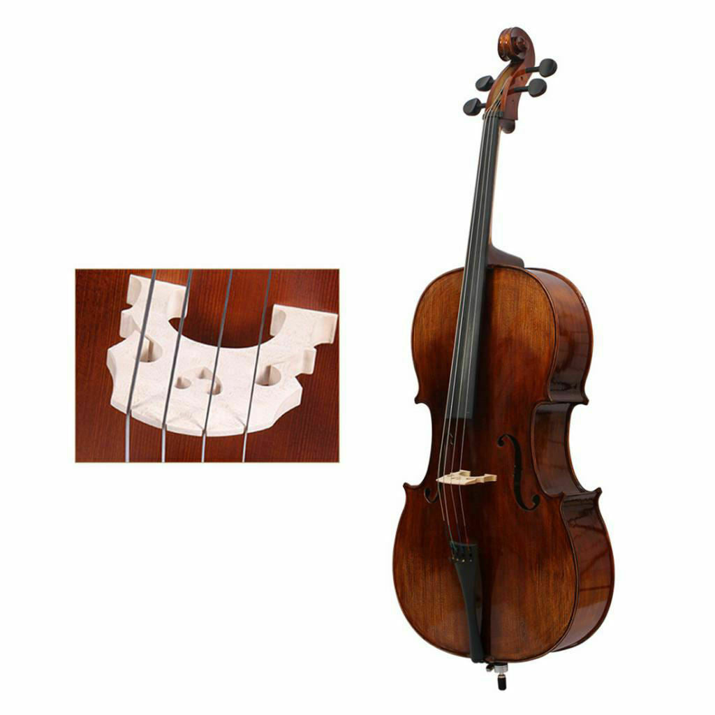 4 Pieces Maple 3/4 Cello Bridge Musical Instrument Replacement Multipurpose
