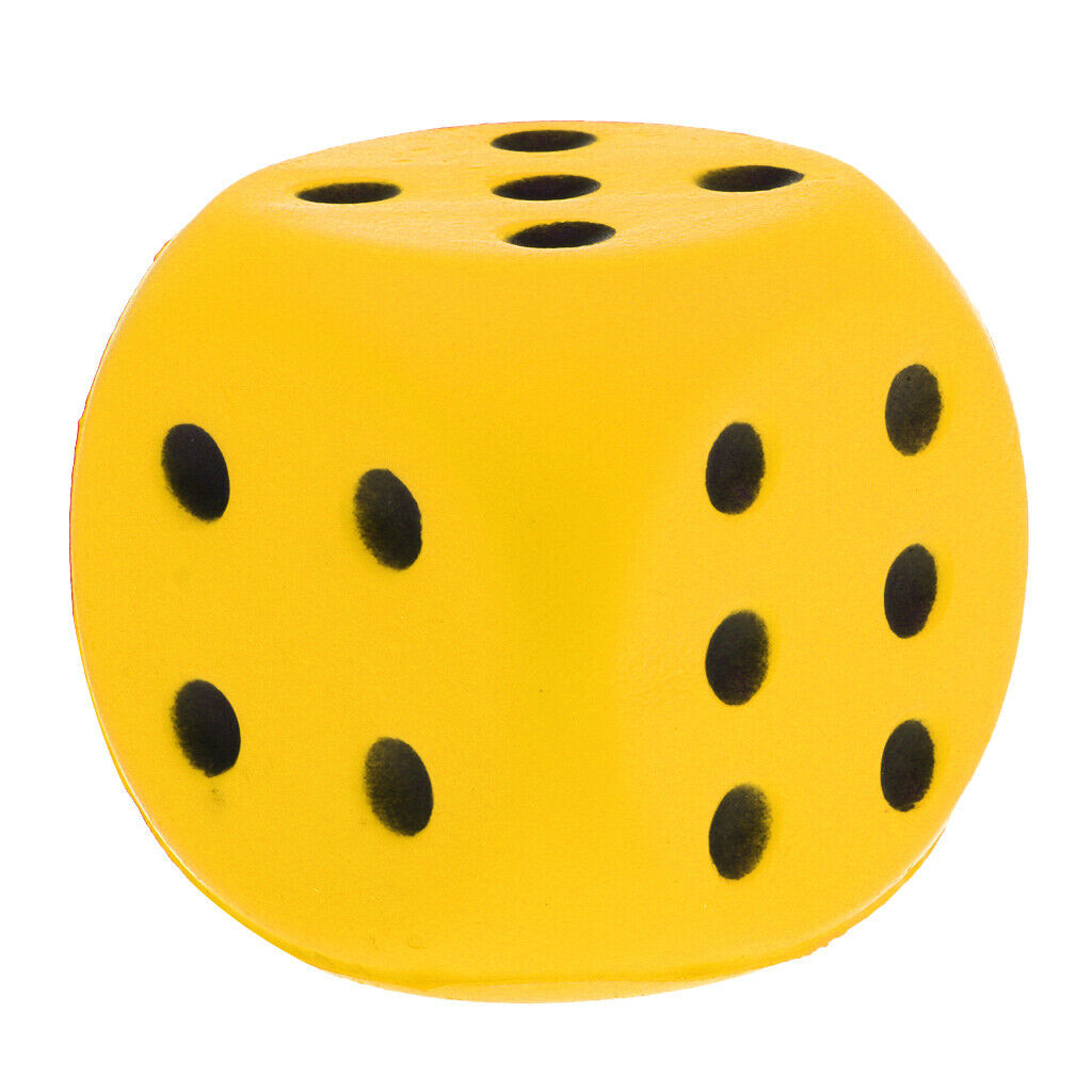 MagiDeal 6cm Sponge Dice Spot Foam Dice Child Children Counting Teaching Yellow