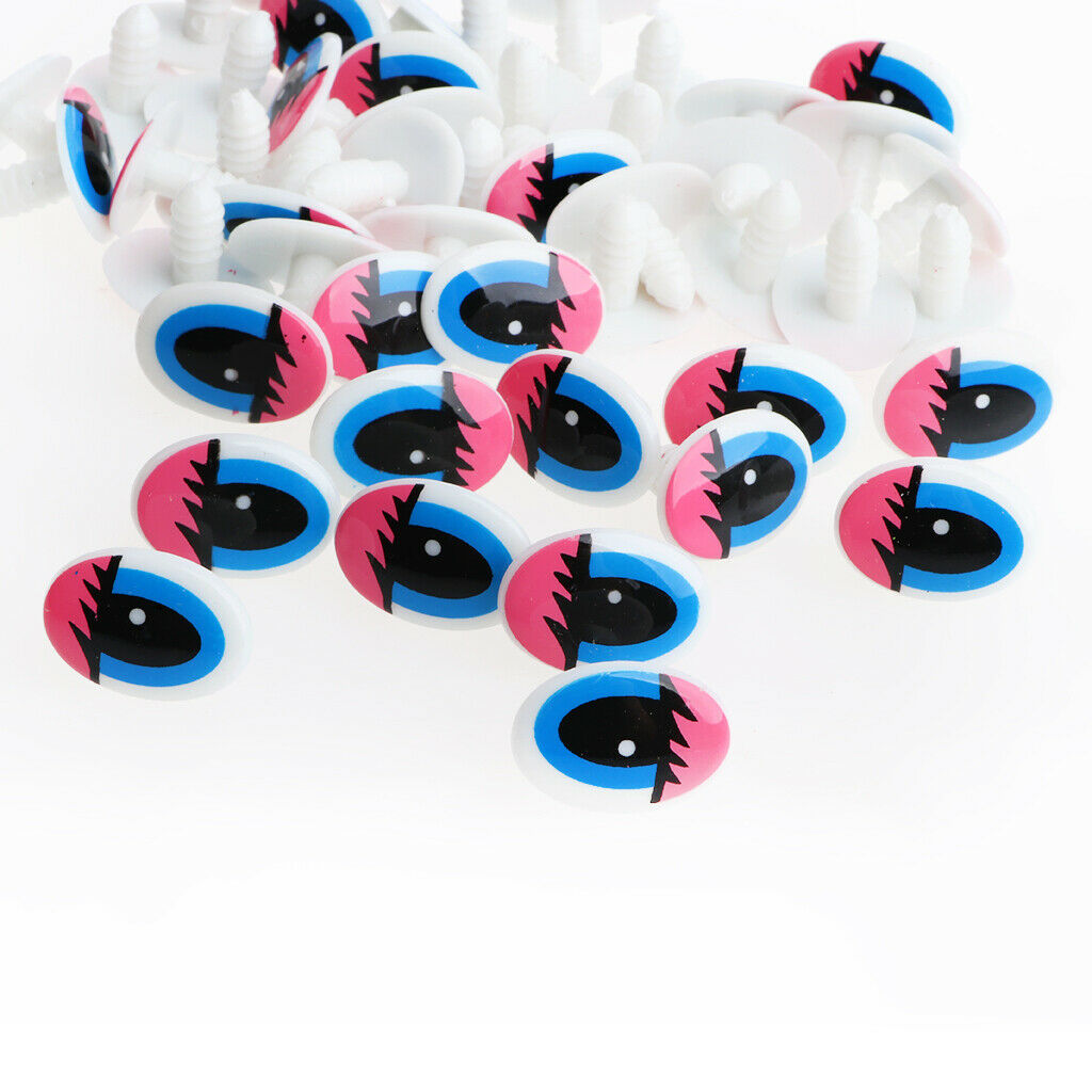 50 Pieces Cartoon Safety Eyes Plush Animals Stuffed Bear Diy Multicolored