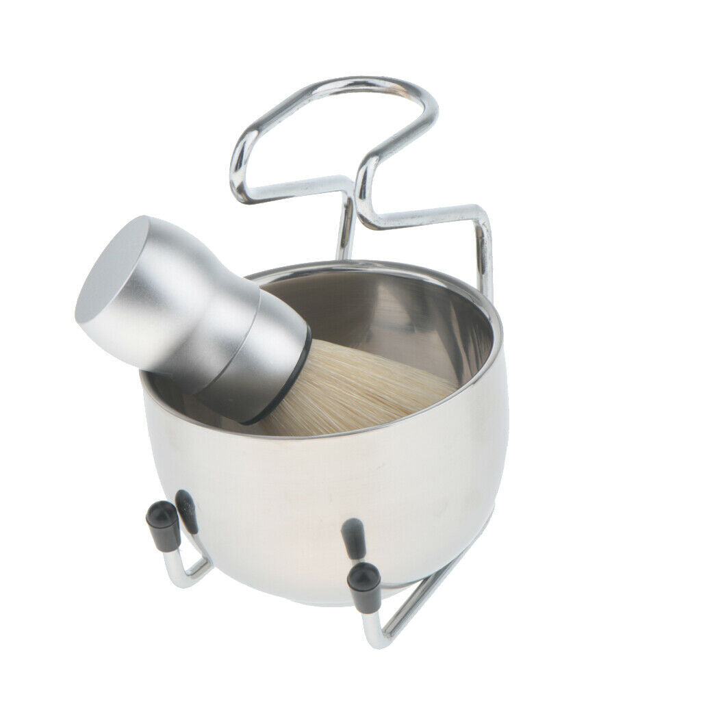 Shaving Set - Shaving Brush, Shaving Bowl, Bath Soap Shaving Set, Alloy Holder
