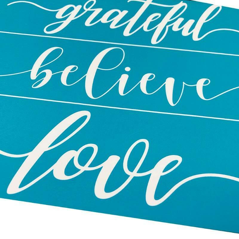 Believe Love Self-Adhesive Silk Screen Printing Stencil Painting Wood T-Shirt