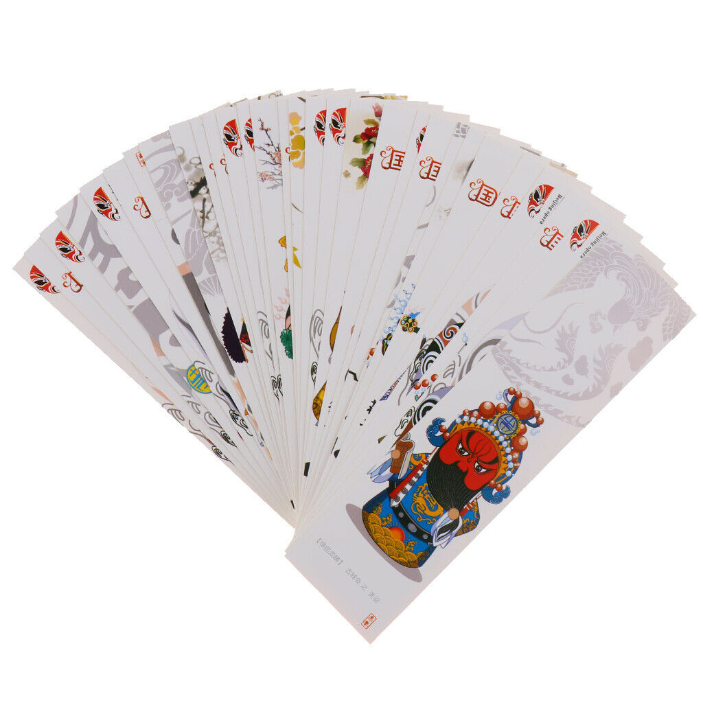 30 pcs Chinese Style Bookmarks Handmade Soft Craft DIY Project Colorful E