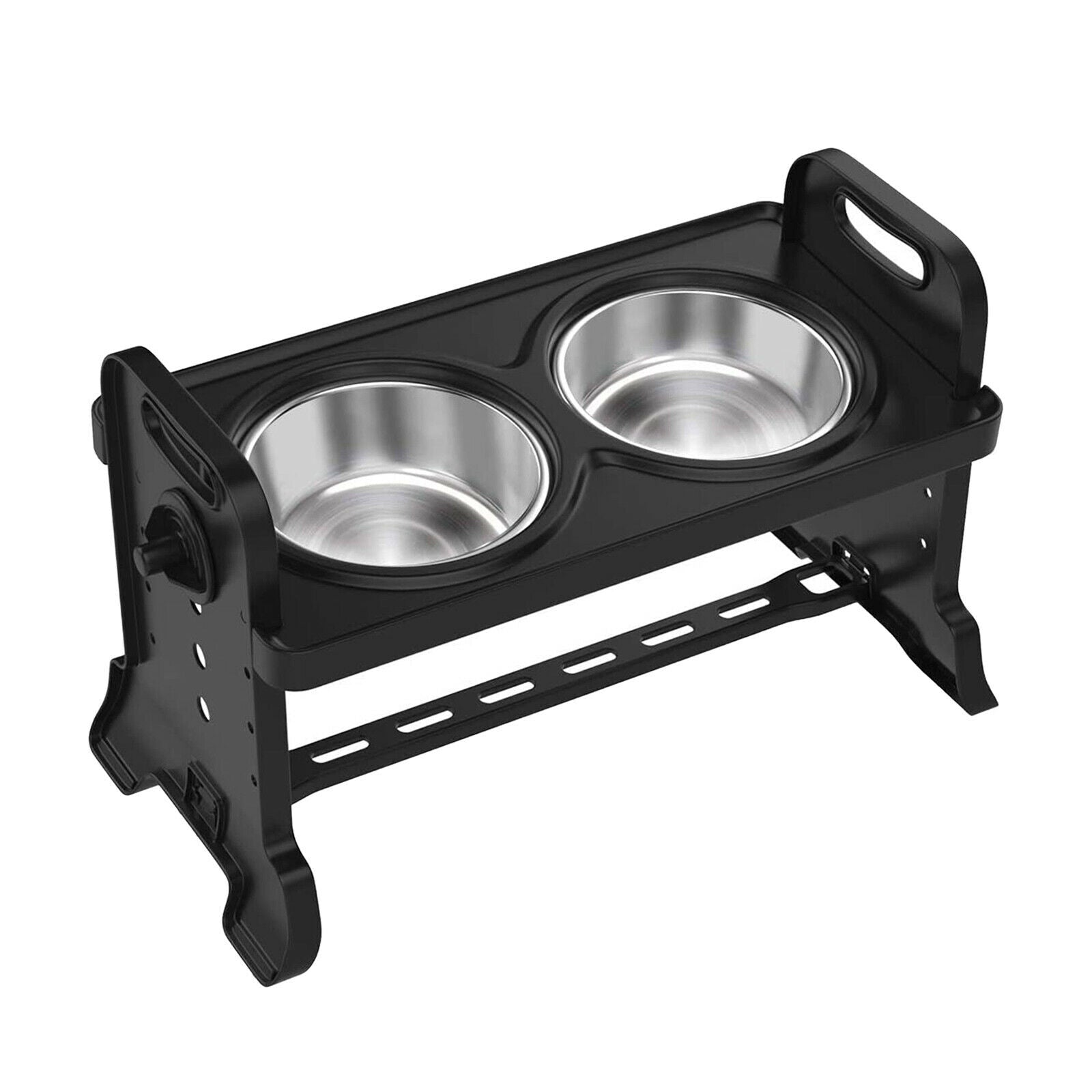 2X Elevated Dog Bowls with Stainless Steel Bowls Detachable Food Water Dish L