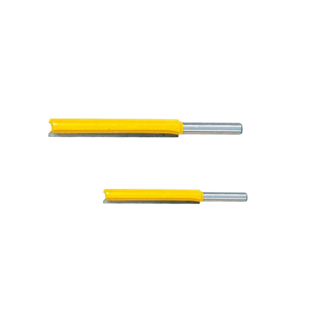2Pcs 1/4" Shank Extra Long Flush Trim Router Bit Woodworking Cutter Tool