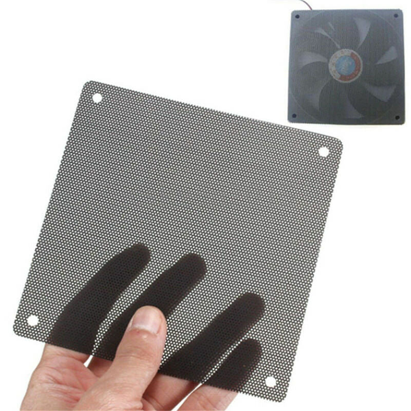 5PCS 120mm Cuttable Black PVC PC Fan Dust Filter Dustproof Case Computer .l8