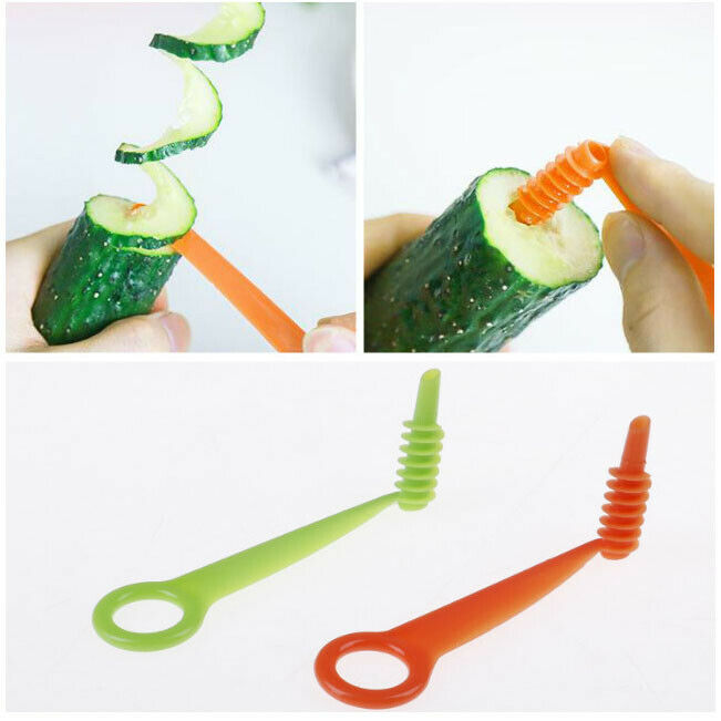 1PC Potato Tower Spiral Manual Vegetable Screw Plastic Cutter  Rotate Sli.l8