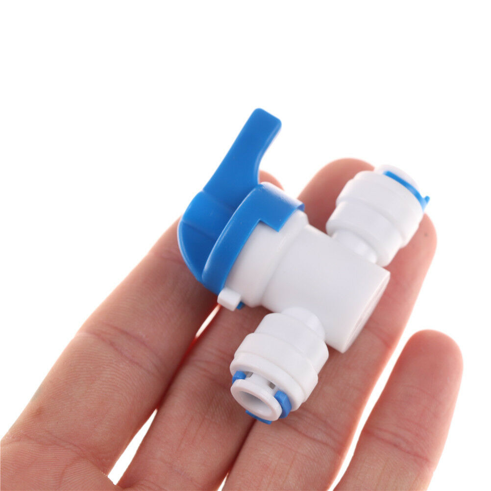 1/4''Inline New Ball Valve Quick Connect Shut Off forRO Water Reverse Osmosis Lt