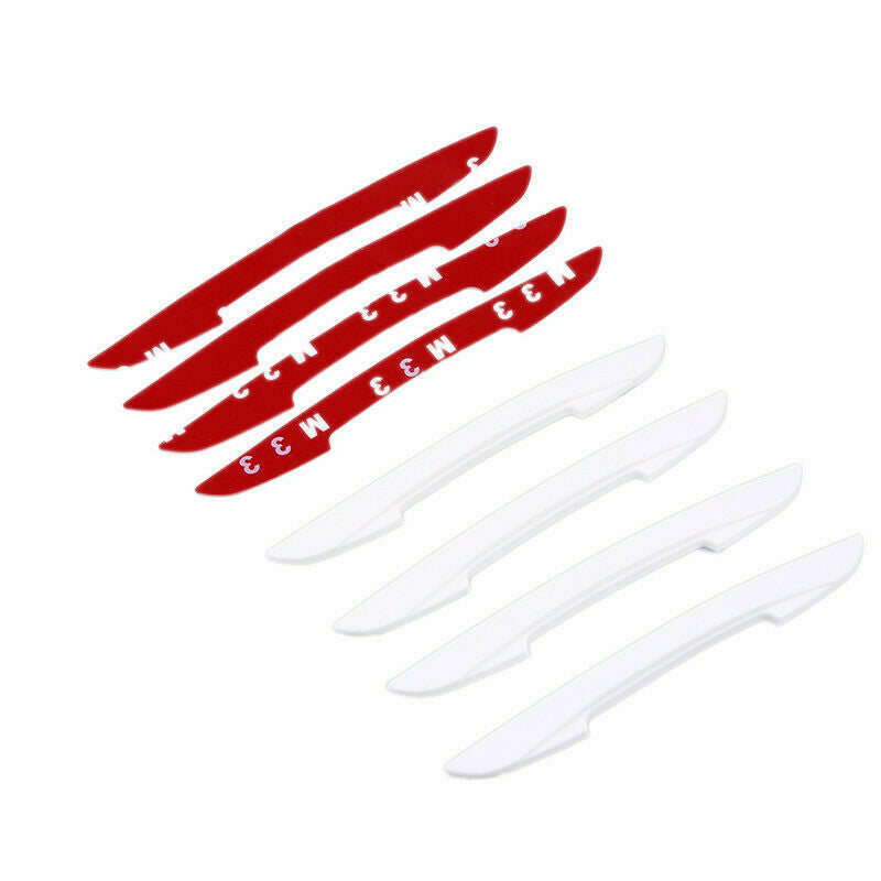 4x White CAR Door Edge Guards Trim Molding Anti-rub Stirp Scratch Protector PVC