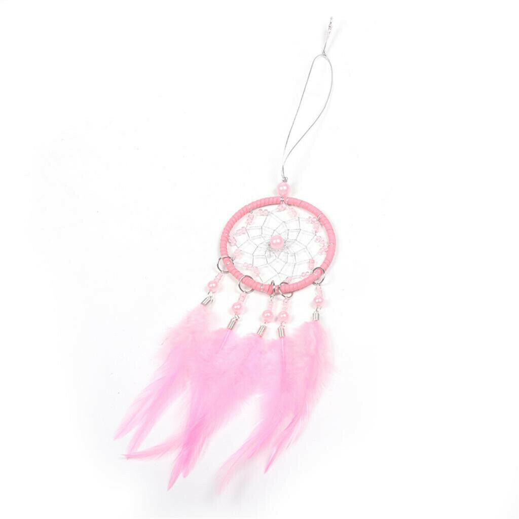 Pink Handmade Traditional Dreamcatcher Good dreams