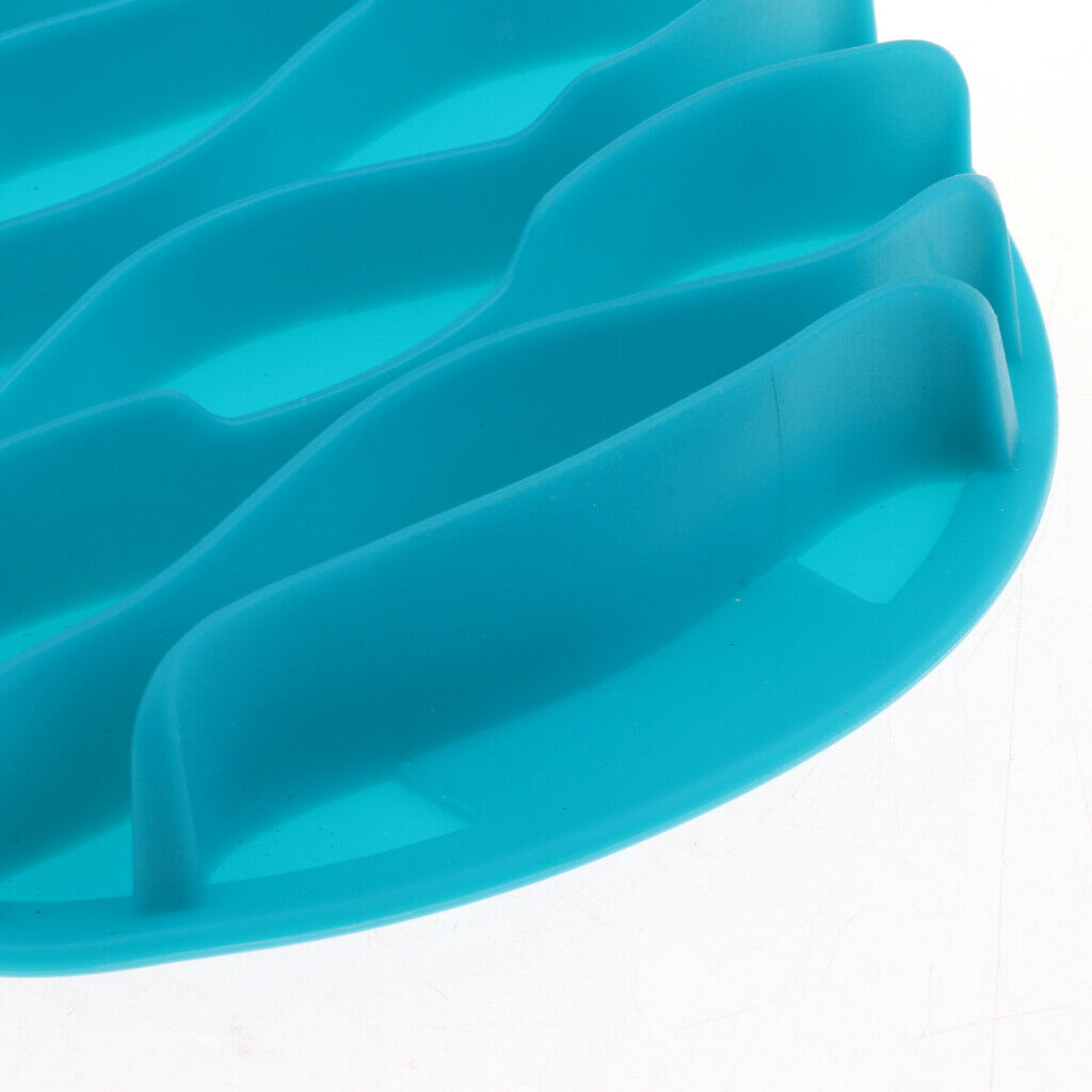 Silicone Slow Feeder Dog Bowl Pet Puppy Cat Feeding Tray Non-Toxic  Blue