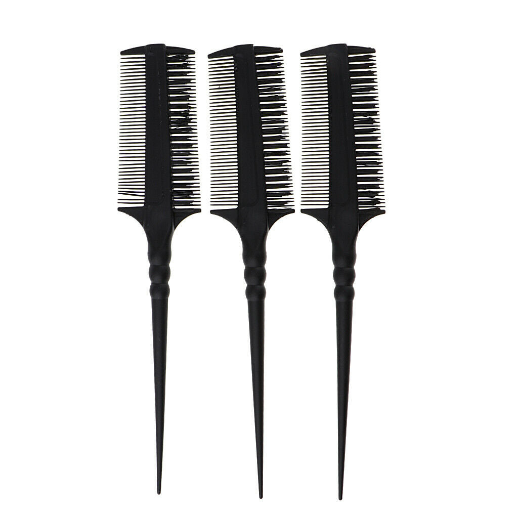 3pcs Highlight Highlighting Comb Teasing Rat Tail Combs Travel Pocket Brush