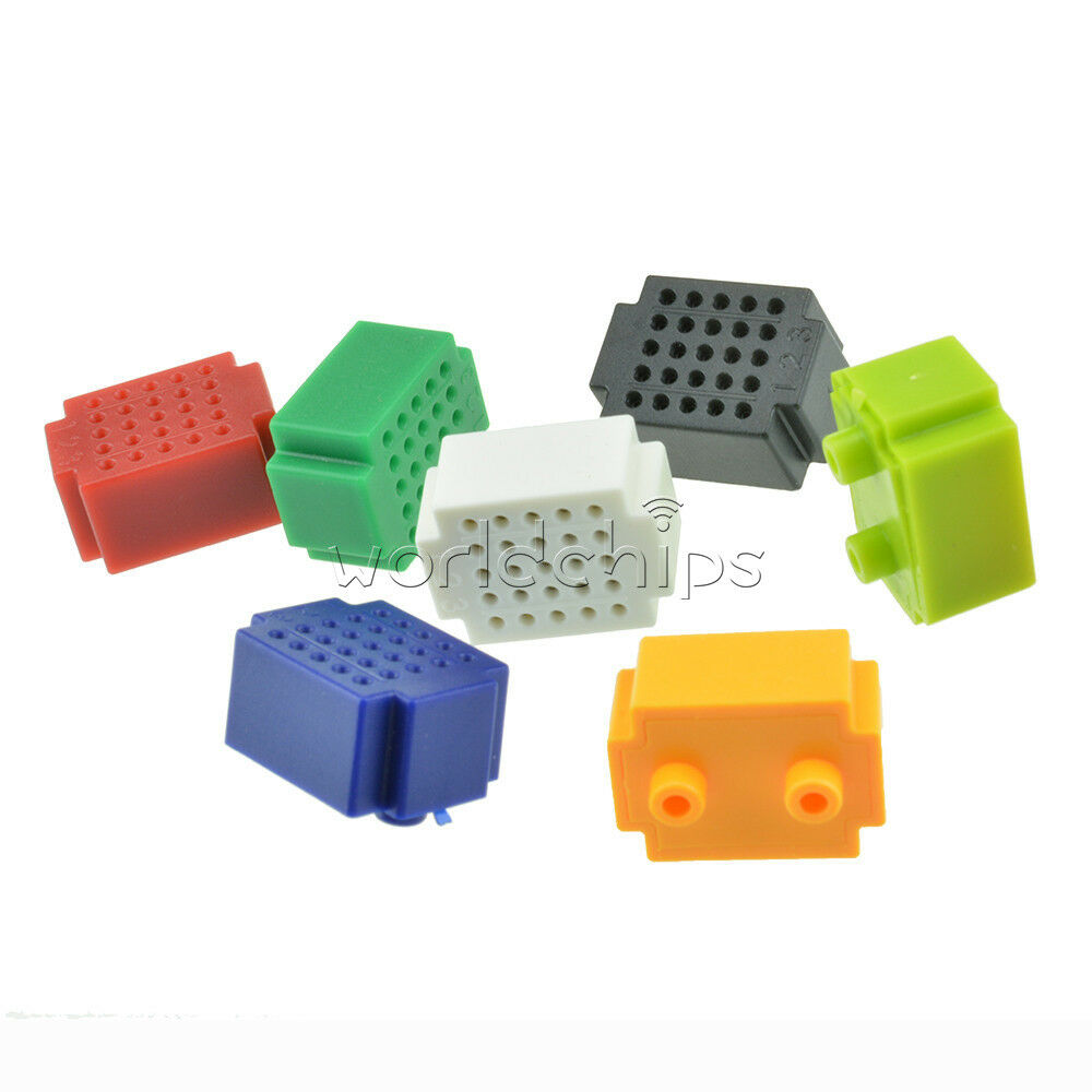 7PCS Mini 25 Points Breadboard Solderless Prototype Test Board