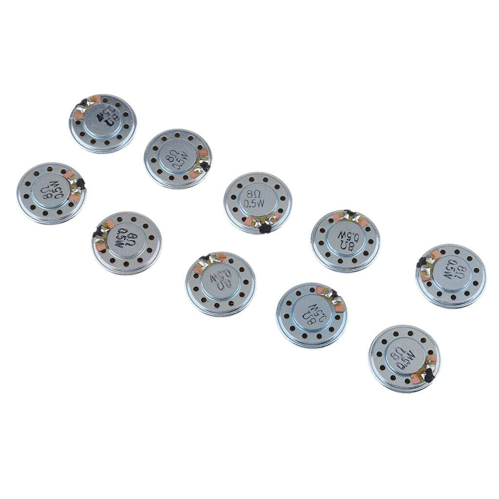 10 Pack 20mm 8ohm 0.5W Audio Speaker Stereo Woofer Loudspeaker Trumpet Horn