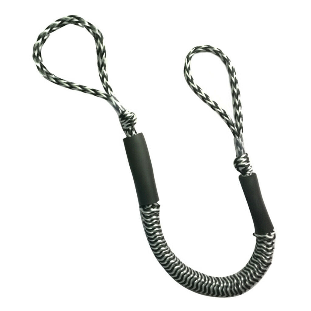 2pcs Bungee Dock Line 4 FT Marine Rope for Boat  PWC Docks Black 2